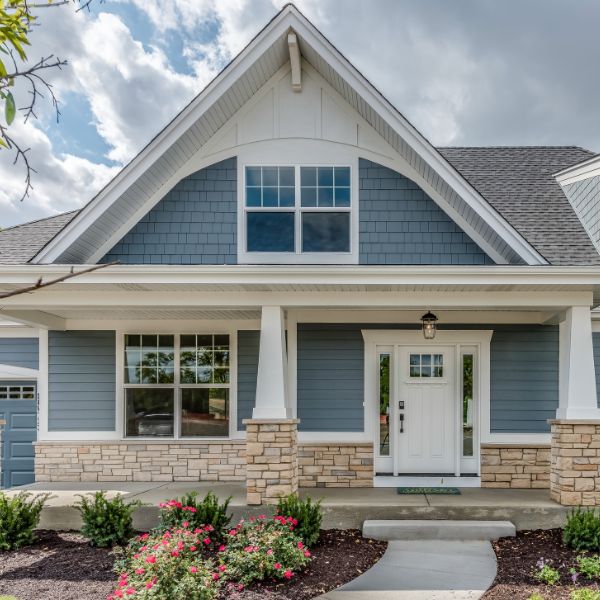 two story house with siding installed