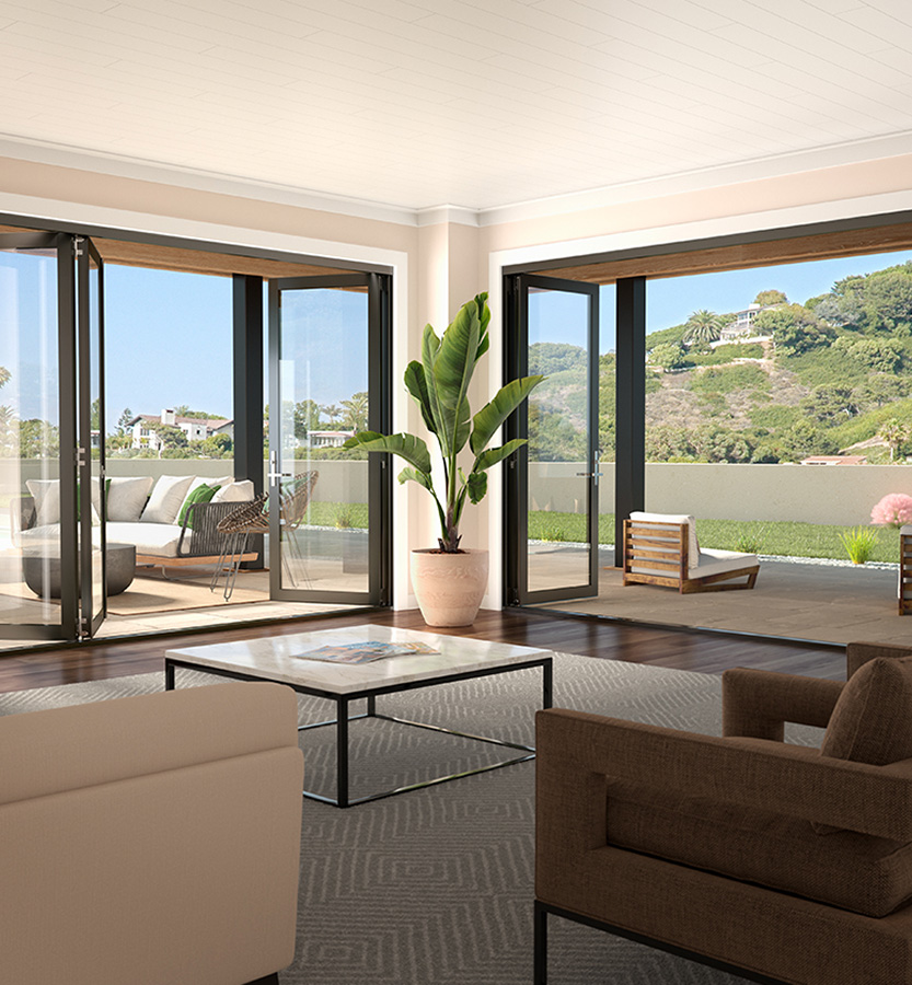 AX550 Bi-Fold Glass Wall